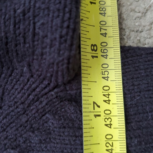 IZOD Petite Knitted Navy Blue Cotton Cardigan Size M - Picture 8 of 8
